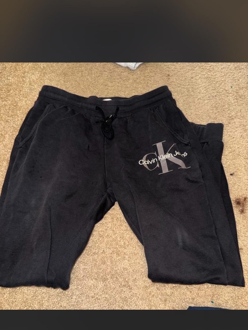 Calvin Klein Sweatpants Black Logo Jogger Pants